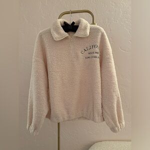 Oversized Sherpa pullover